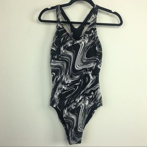 Nike One Piece Marble Swim Suit